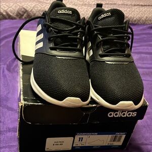 Adidas Black and White Athletic Shoes